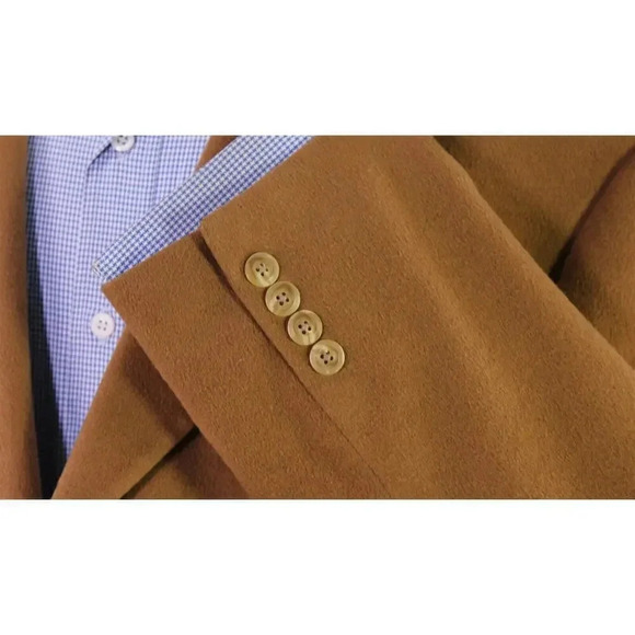 Miller Brothers Ltd Custom Made for Pat Dye Brown 100% Cashmere Blazer 44R - Picture 6 of 9